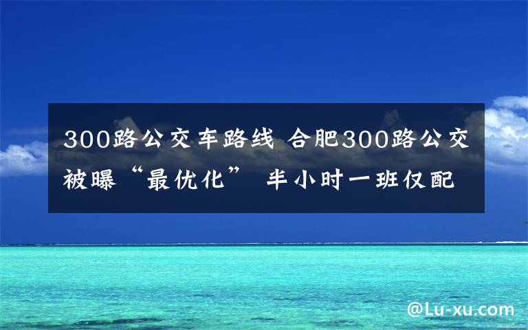 300路公交車路線 合肥300路公交被曝“最優(yōu)化” 半小時(shí)一班僅配4輛車