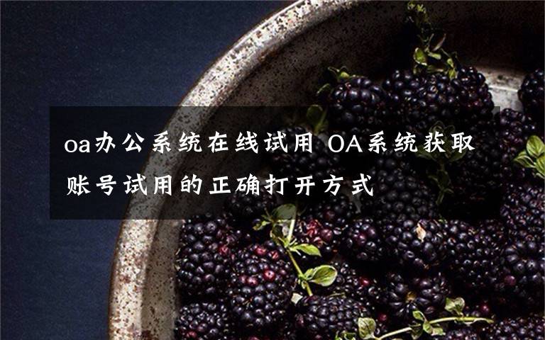 oa辦公系統(tǒng)在線試用 OA系統(tǒng)獲取賬號(hào)試用的正確打開(kāi)方式