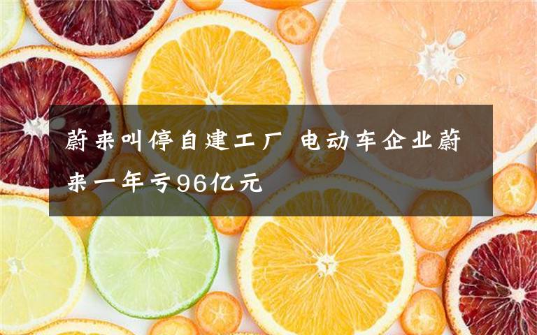 蔚來叫停自建工廠 電動車企業(yè)蔚來一年虧96億元