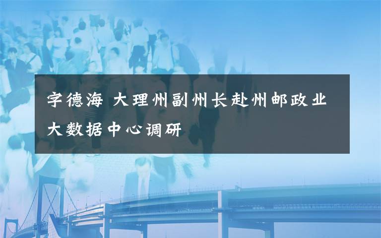 字德海 大理州副州長(zhǎng)赴州郵政業(yè)大數(shù)據(jù)中心調(diào)研