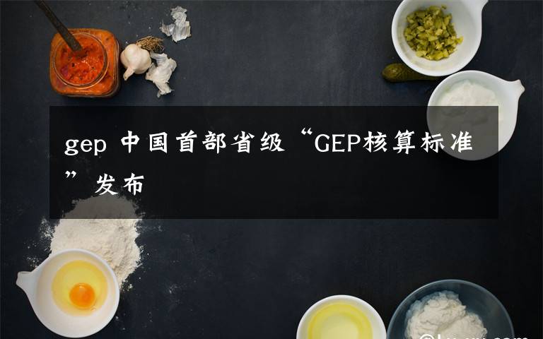 gep 中國首部省級(jí)“GEP核算標(biāo)準(zhǔn)”發(fā)布