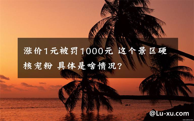 漲價1元被罰1000元 這個景區(qū)硬核寵粉 具體是啥情況?