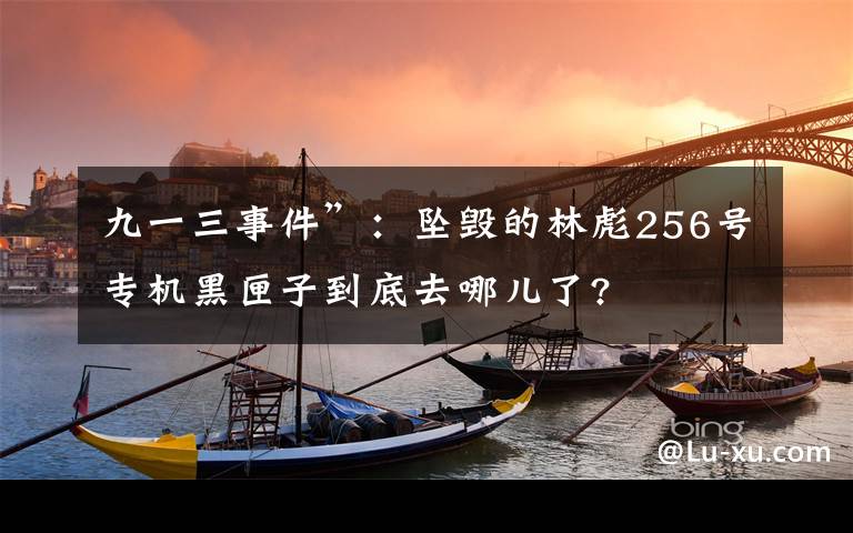 九一三事件”：墜毀的林彪256號專機(jī)黑匣子到底去哪兒了?