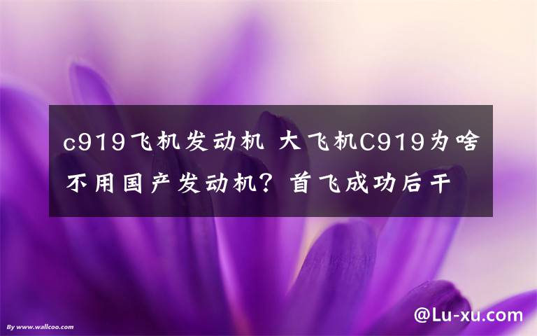 c919飛機發(fā)動機 大飛機C919為啥不用國產(chǎn)發(fā)動機？首飛成功后干點啥？