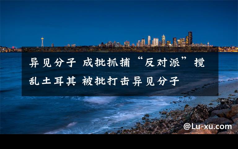 異見(jiàn)分子 成批抓捕“反對(duì)派”攪亂土耳其 被批打擊異見(jiàn)分子