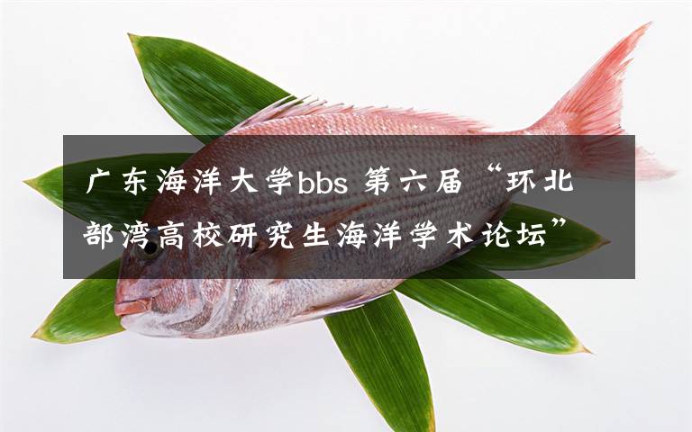 廣東海洋大學(xué)bbs 第六屆“環(huán)北部灣高校研究生海洋學(xué)術(shù)論壇”在海口舉行