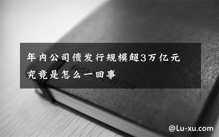 年內公司債發(fā)行規(guī)模超3萬億元 究竟是怎么一回事