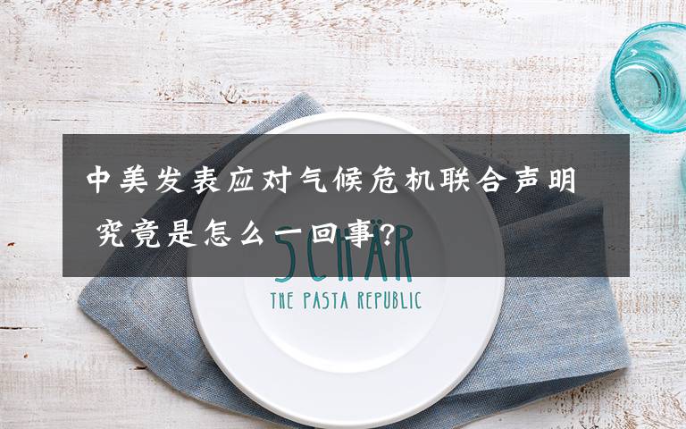 中美發(fā)表應對氣候危機聯合聲明 究竟是怎么一回事?