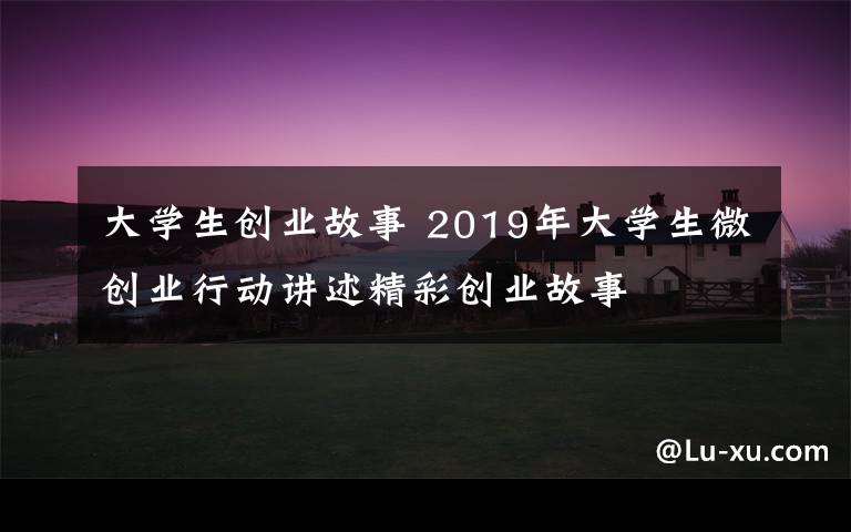 大學(xué)生創(chuàng)業(yè)故事 2019年大學(xué)生微創(chuàng)業(yè)行動(dòng)講述精彩創(chuàng)業(yè)故事