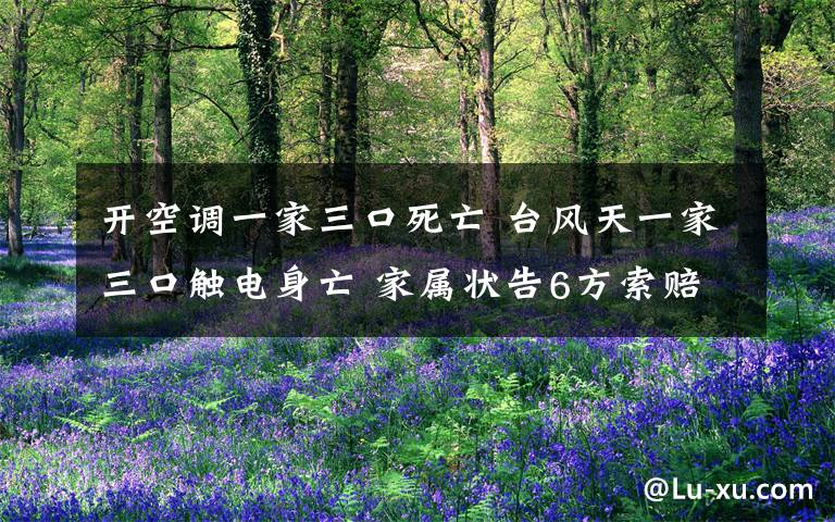 開空調(diào)一家三口死亡 臺(tái)風(fēng)天一家三口觸電身亡 家屬狀告6方索賠263萬