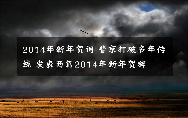 2014年新年賀詞 普京打破多年傳統(tǒng) 發(fā)表兩篇2014年新年賀辭