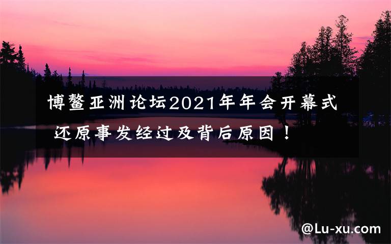 博鰲亞洲論壇2021年年會(huì)開(kāi)幕式 還原事發(fā)經(jīng)過(guò)及背后原因！