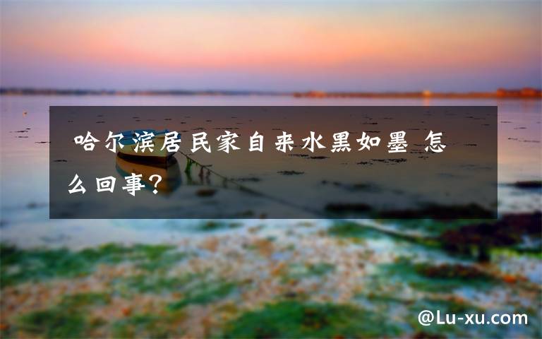  哈爾濱居民家自來水黑如墨 怎么回事？