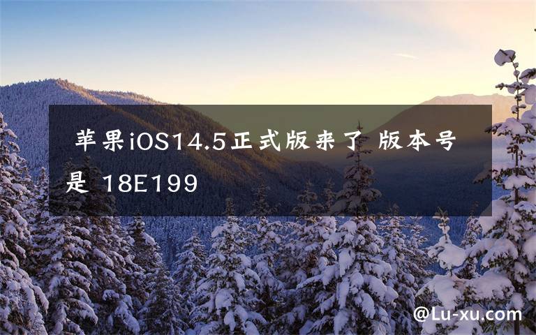  蘋果iOS14.5正式版來了 版本號是 18E199