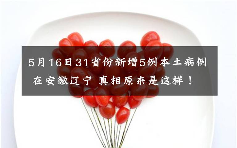 5月16日31省份新增5例本土病例 在安徽遼寧 真相原來是這樣！