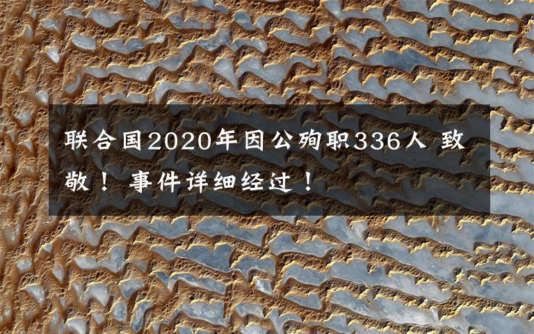 聯(lián)合國(guó)2020年因公殉職336人 致敬！ 事件詳細(xì)經(jīng)過！