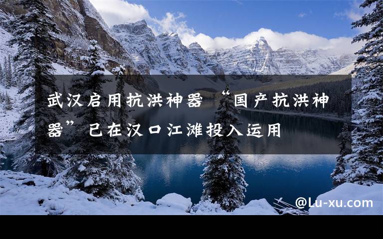 武漢啟用抗洪神器 “國(guó)產(chǎn)抗洪神器”已在漢口江灘投入運(yùn)用