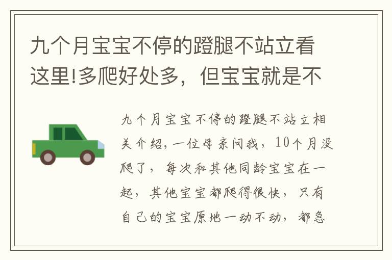 九個月寶寶不停的蹬腿不站立看這里!多爬好處多，但寶寶就是不爬怎么辦？要尊重寶寶的個性發(fā)展