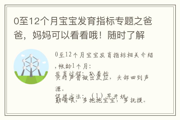 0至12個月寶寶發(fā)育指標專題之爸爸，媽媽可以看看哦！隨時了解寶寶。嬰兒發(fā)育進程及促進方法