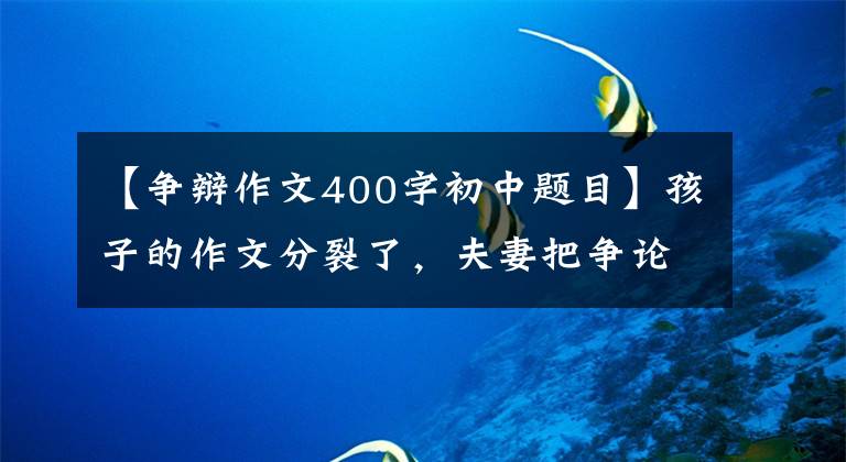 【爭辯作文400字初中題目】孩子的作文分裂了，夫妻把爭論吸引到400人的大群人當(dāng)中，誰更有道理？