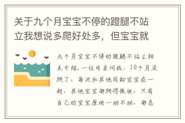 關于九個月寶寶不停的蹬腿不站立我想說多爬好處多，但寶寶就是不爬怎么辦？要尊重寶寶的個性發(fā)展