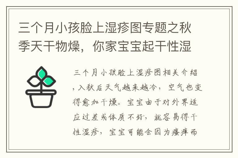 三個(gè)月小孩臉上濕疹圖專題之秋季天干物燥，你家寶寶起干性濕疹了嗎？