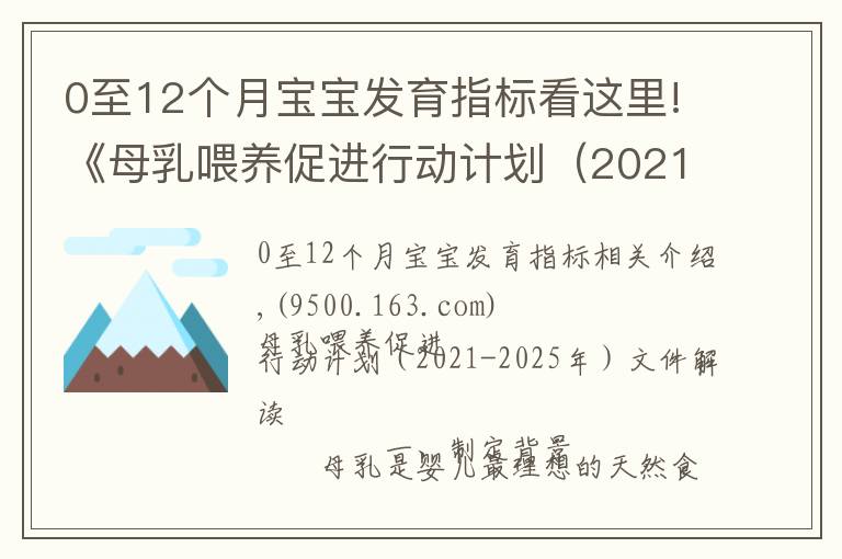 0至12個(gè)月寶寶發(fā)育指標(biāo)看這里!《母乳喂養(yǎng)促進(jìn)行動(dòng)計(jì)劃（2021-2025年）》印發(fā)