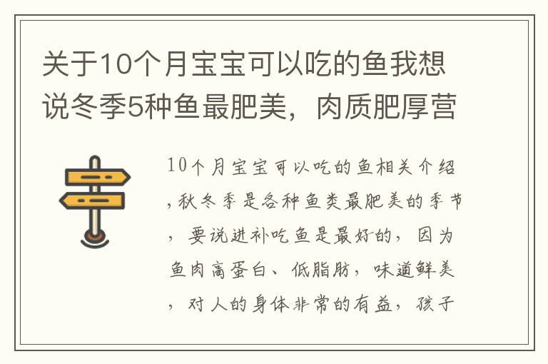 關(guān)于10個月寶寶可以吃的魚我想說冬季5種魚最肥美，肉質(zhì)肥厚營養(yǎng)高，常吃健腦記性好，孩子要多吃