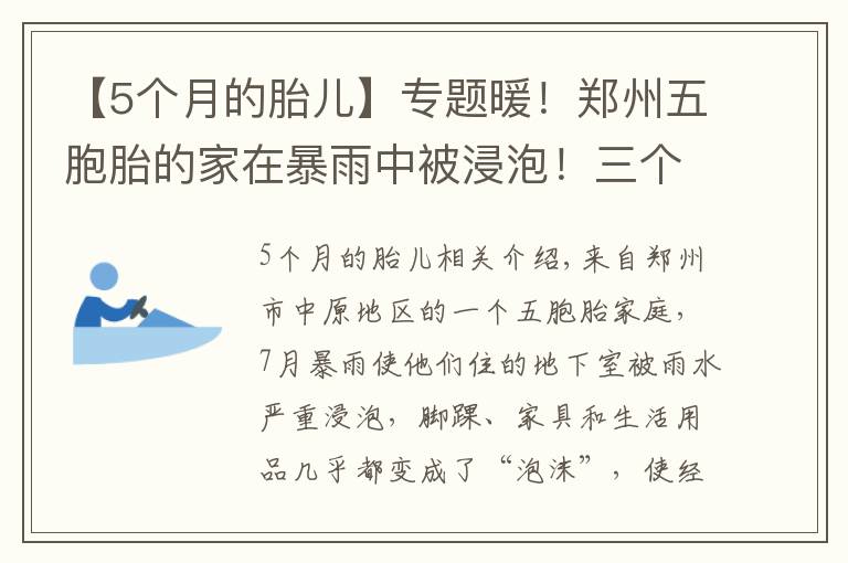 【5個月的胎兒】專題暖！鄭州五胞胎的家在暴雨中被浸泡！三個月后，大變樣了……