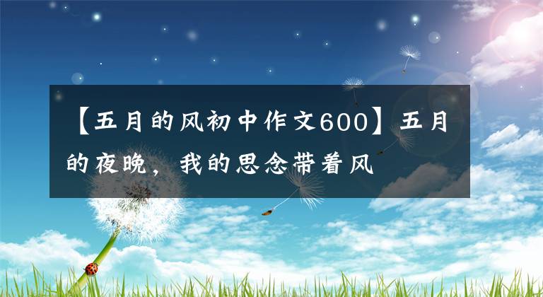 【五月的風(fēng)初中作文600】五月的夜晚，我的思念帶著風(fēng)