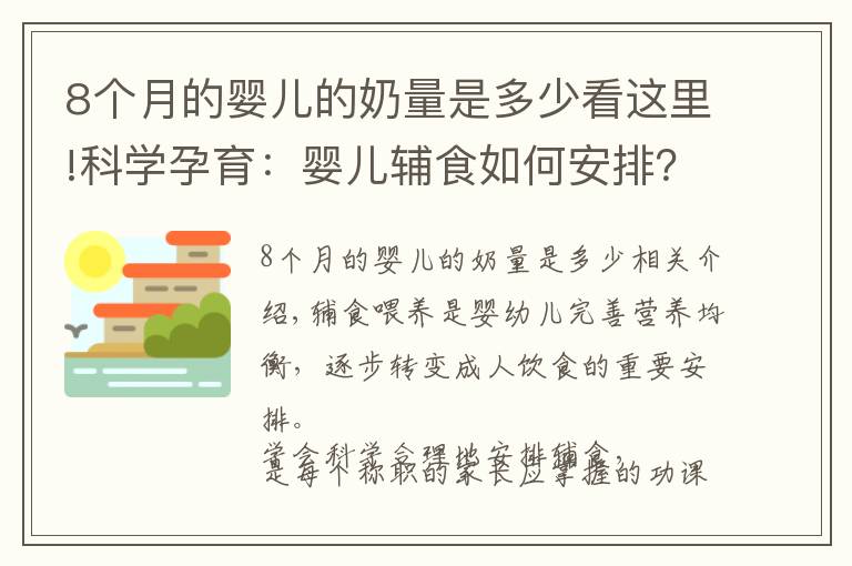 8個(gè)月的嬰兒的奶量是多少看這里!科學(xué)孕育：嬰兒輔食如何安排？