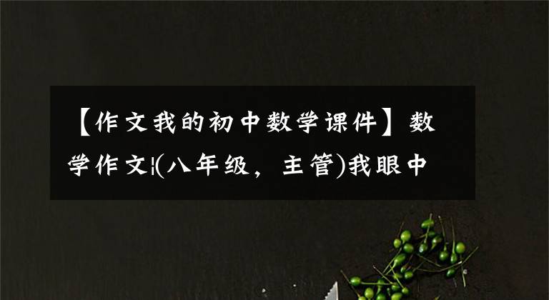 【作文我的初中數(shù)學(xué)課件】數(shù)學(xué)作文|(八年級(jí)，主管)我眼中的數(shù)學(xué)