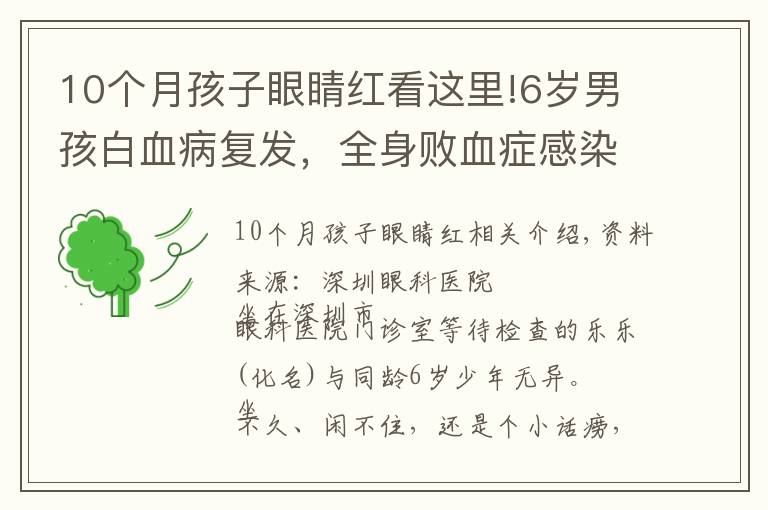 10個月孩子眼睛紅看這里!6歲男孩白血病復(fù)發(fā)，全身敗血癥感染又累及眼睛，眼球險些摘除