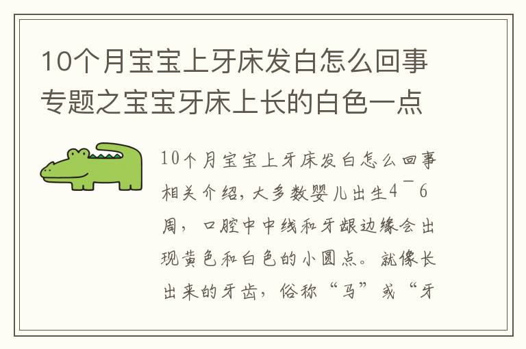 10個(gè)月寶寶上牙床發(fā)白怎么回事專題之寶寶牙床上長(zhǎng)的白色一點(diǎn)點(diǎn)是什么東西？