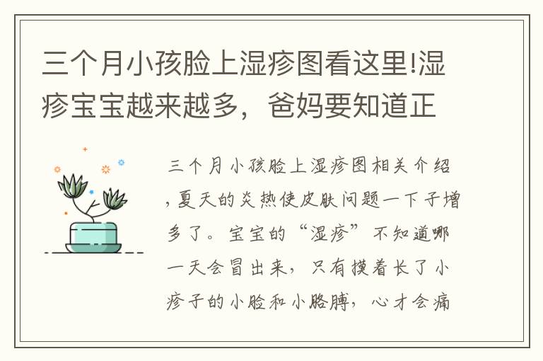 三個月小孩臉上濕疹圖看這里!濕疹寶寶越來越多，爸媽要知道正確預防和護理！