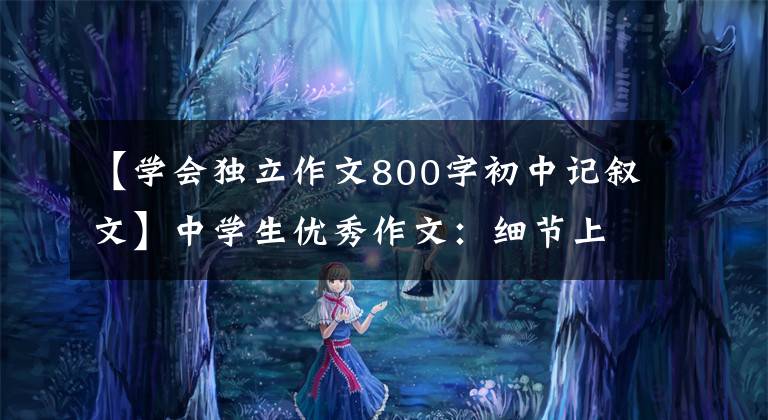 【學(xué)會(huì)獨(dú)立作文800字初中記敘文】中學(xué)生優(yōu)秀作文：細(xì)節(jié)上體味廣