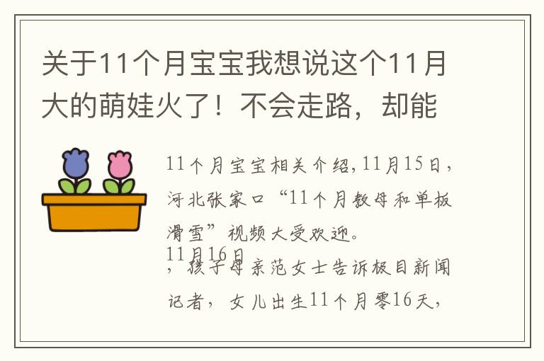 關(guān)于11個月寶寶我想說這個11月大的萌娃火了！不會走路，卻能獨立滑雪