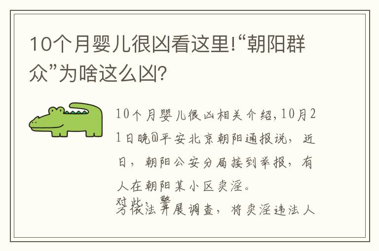 10個月嬰兒很兇看這里!“朝陽群眾”為啥這么兇？