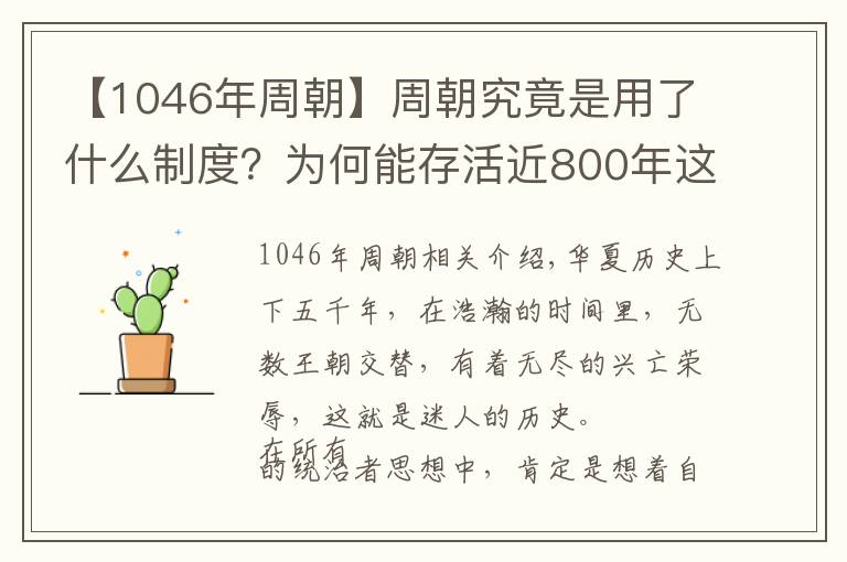 【1046年周朝】周朝究竟是用了什么制度？為何能存活近800年這么長的時間？