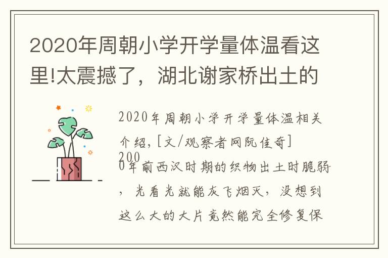 2020年周朝小學(xué)開(kāi)學(xué)量體溫看這里!太震撼了，湖北謝家橋出土的2000年前西漢荒帷“煥新”