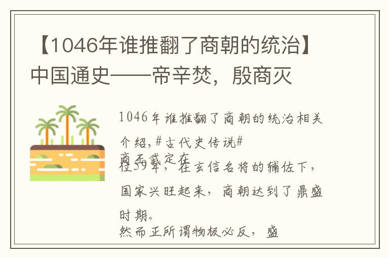 【1046年誰推翻了商朝的統(tǒng)治】中國通史——帝辛焚，殷商滅