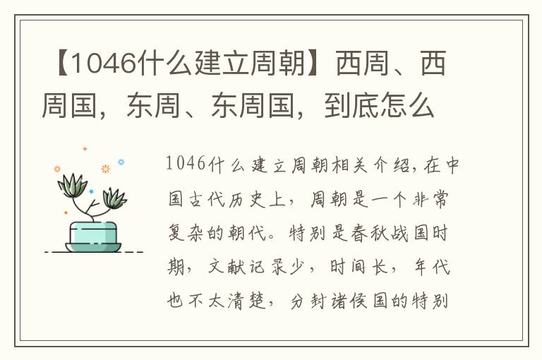 【1046什么建立周朝】西周、西周國，東周、東周國，到底怎么區(qū)分？