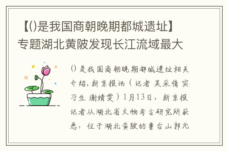 【是我國(guó)商朝晚期都城遺址】專題湖北黃陂發(fā)現(xiàn)長(zhǎng)江流域最大商代鑄銅遺址，距今3300年