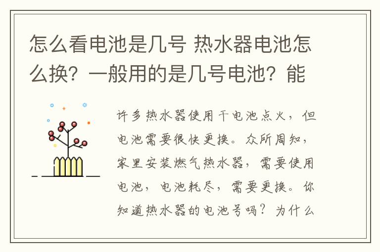 怎么看電池是幾號 熱水器電池怎么換？一般用的是幾號電池？能用多久？