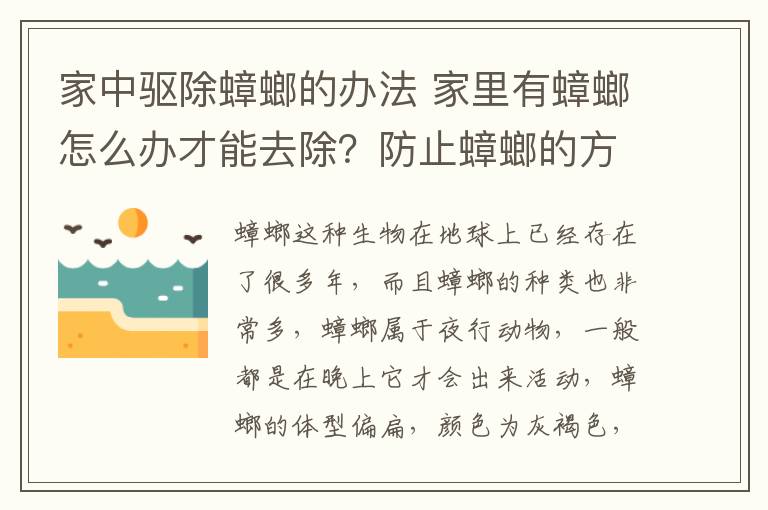 家中驅除蟑螂的辦法 家里有蟑螂怎么辦才能去除？防止蟑螂的方法