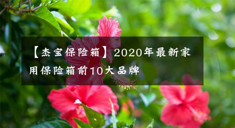 【杰寶保險箱】2020年最新家用保險箱前10大品牌