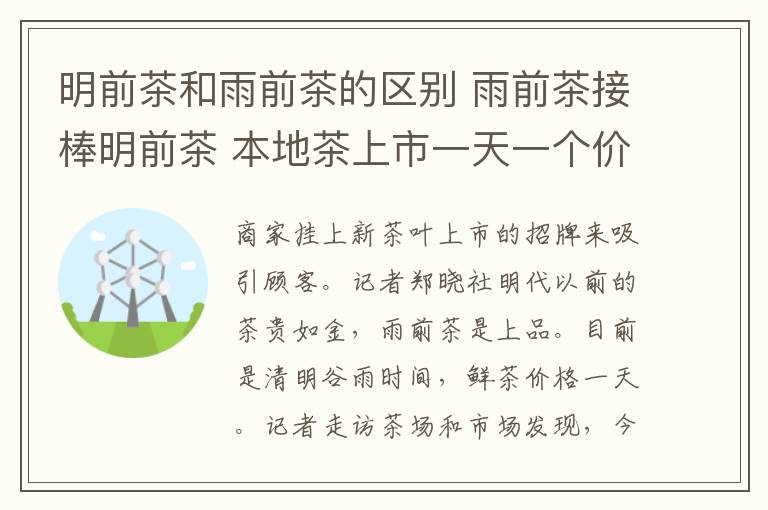 明前茶和雨前茶的區(qū)別 雨前茶接棒明前茶 本地茶上市一天一個(gè)價(jià)