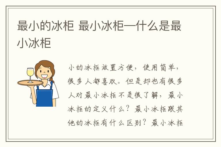 最小的冰柜 最小冰柜—什么是最小冰柜