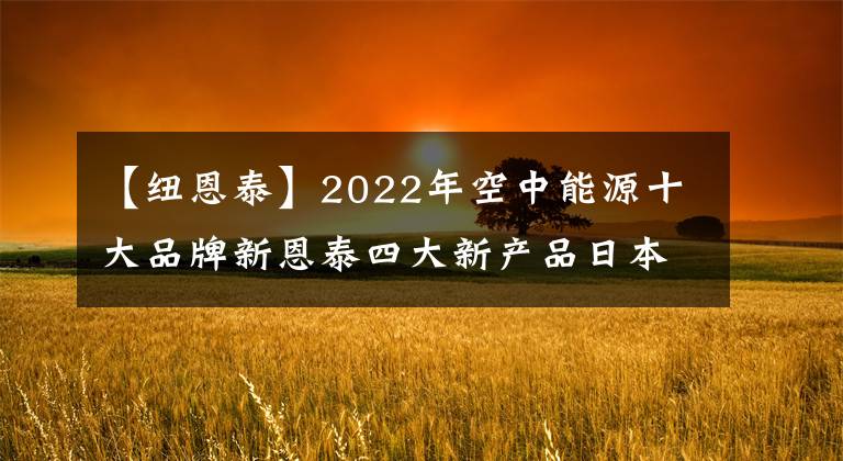 【紐恩泰】2022年空中能源十大品牌新恩泰四大新產(chǎn)品日本飛行員產(chǎn)業(yè)