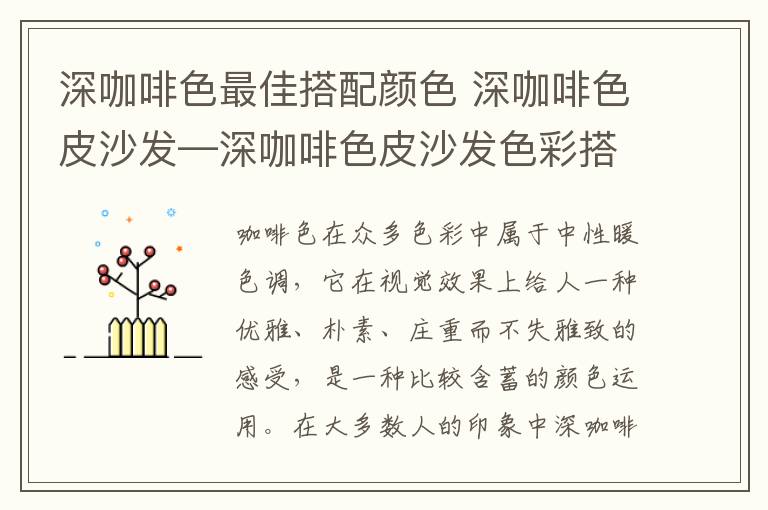 深咖啡色最佳搭配顏色 深咖啡色皮沙發(fā)—深咖啡色皮沙發(fā)色彩搭配技巧